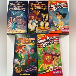 Disney Sing A Long VHS tape lot
